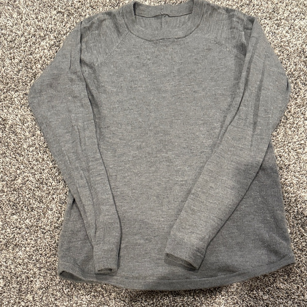 Lululemon Heather Gray Merino Sweater
